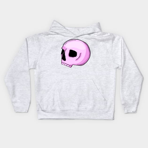 Pink Skull Kids Hoodie by FairyNerdy